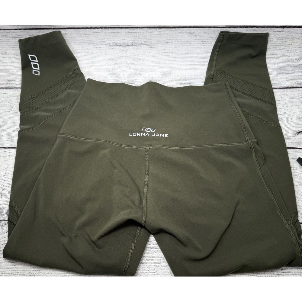Lorna Jane Olive Green‎ Yoga Activewear Leggings